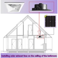 DC Solar Air Fan Mini Exhaust FanCeiling kipas ekzos langsung 8/10/12 inci kipas pengudaraan, kipas 