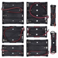 Aa / 18650 Battery Base Box Black With Wire 3.7v / 1.5v