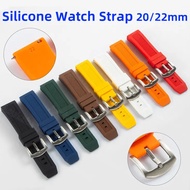 Quick Release Silicone Watch Strap 20mm 22mm Sports Waterproof Watchband Bracelet Universal Smart Watch Band for Seiko Citizen Blue Angels