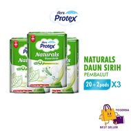 Hers Protex Naturals Sirih Sanitary Napkins 20+2 pads x 3 pack pack - TOSERBA