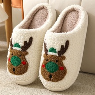 Christmas Gift Cute Slippers for Women and Men Winter Home Autumn Warm Thick Plush Non-slip Casual S