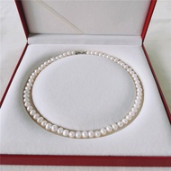 {CIUYA} DAIMI Freshwater Pearl Necklace 6 7mm Natural Thread Pearl Jewelry Near Round Pearl Necklace