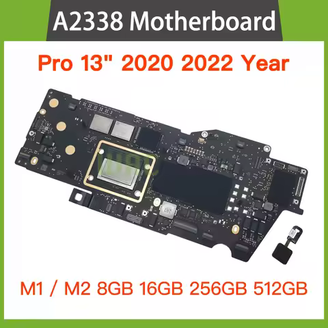 Original Laptop A2338 Motherboard with Touch ID For MacBook Pro Retina 13" M1 A2338 Logic Board 8GB 