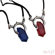 DLAY Trendy Dmc Easter  5 Dante Pendant Necklace Red Blue Gem Cosplay Necklaces