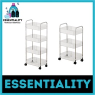 (ESSENTIALITY) Kitchen Trolley Rack With Wheel Push Cart Tray Multipurpose Storage Shelf Kitchen Organizer