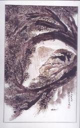 [大橋小舖] 王廷俊水墨畫照片(從樹榦間隙望去) / 4X6照片/ 1993年作品可合購郵運合計
