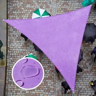 420D purple sunshade sail, sunshade canvas, waterproof Oxford triangle sunshade cloth, 98% UV protec