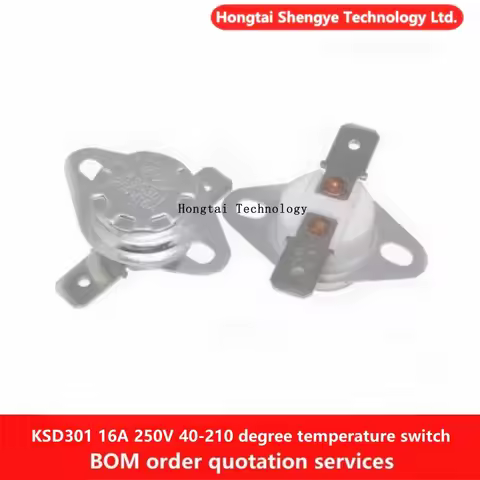 KSD301 temperature sensor 40/80/95/125/135/180-210 degrees ceramic normally closed 16A 250V temperat