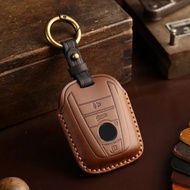 Handmade Leather Car Key Case Cover for BMW I3 I8 Series Car Styling Protection Key Shell Keychain R
