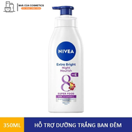 Sữa Dưỡng Thể NIVEA Sáng Da Ban Đêm 350ml từ 8 Super Foods
