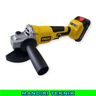 FISCH Cordless Grinder 21 VOLT - 4" Battery Hand Grinder with Charger