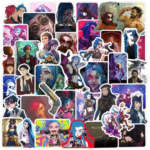 50PCS Game Arcane：League of Legends Stickers Graffiti DIY Notebook Phone Fridge Luggage Laptop Kids 