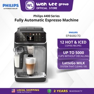 PHILIPS LatteGo Series 4400 Fully Automatic Espresso Machine – EP4446/70 Up To 12 Coffee Settings WA
