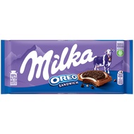 Milka Chocolate Bar Oreo Sandwich น้ำหนัก 92 กรัม BBF.04/04/25