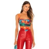 76181 - Green Abstract (S,M) - Top