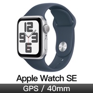 Apple Watch SE GPS 40mm 銀鋁/風暴藍運動錶帶-S/M MRE13TA/A