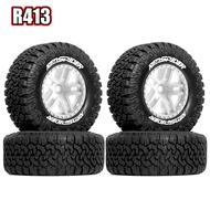 4Pcs Rc Car Tyre 112mm Tires 12mm Wheel Hex 1/10 Short Course Truck for 1/10 Baja Slash Small Rey ZD