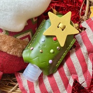 聖誕樹搓手液皮套 好好縫 皮革材料包 植鞣 DIY 防疫消毒 吊飾