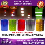 Reflective Sticker for Car Motorcycle Bicycle 1 Roll 5CM Width 5 COLORS TO CHOOSE