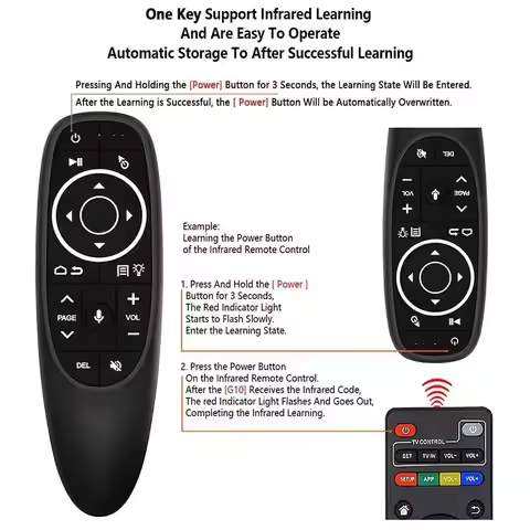 GAMINJA G10S Air Mouse Voice Remote Control 2.4G Wireless Gyroscope IR Learning For H96 MAX X88 PRO
