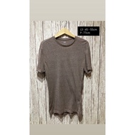 [B145]PRELOVED H&M SLIMFIT CREWNECK BROWN MEN'S TOP