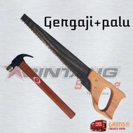 Paket lengkap murah alat pertukangan set gergaji+palu