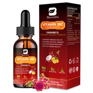BEWORTHS Vitamin B12 Liquid Drops 10000 MCG with Calcium Vitamin B9 D3 for Energy Focus & Mood Brain