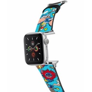 迪士尼100週年史迪仔十字壓紋牛皮Apple Watch真皮皮革錶帶 5551