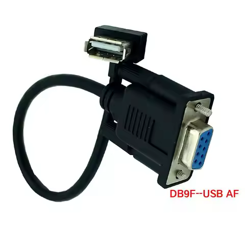 RS232 DB9 Female to USB 2.0 A Female Serial Cable Adapter Converter 8" Inch 25cm