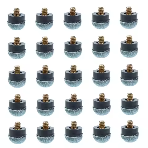 30Pcs Pool Cue Tips Pre Shaped Soft 10Mm Screw on Replacement Snooker Poolstick Cue Tips Billiard Re