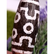 38.2mm X 14.2mm Old Mine Water Grass Agate Water Grass Agate Seven-Eyed Dzi Manik Dzi Manik Dzi Mani