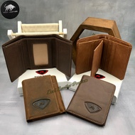 Rush Rider Cow Leather Wallet Men Short Wallet Vertical Wallet Fold Over Wallet Dompet Kulit 3 Lipat