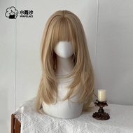 [Girl Limited] Layered White Blonde Wig Lolita Lolita jk Simulation Human Wig Headgear