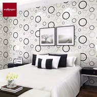 PUTIH White POLKA DOTS MOTIF STICKER WALLPAPER