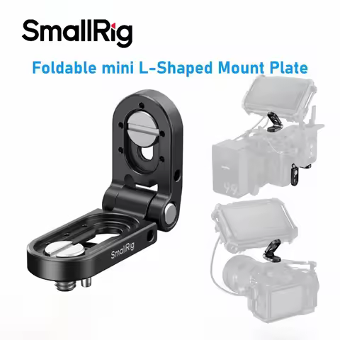SmallRig Foldable mini L-Shaped Mount Plate with 1/4"-20 & 3/8"-16 Threads (1.2kg Max Load) for Came