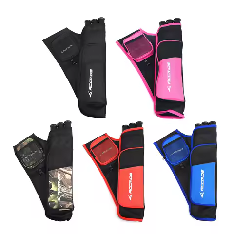 3 Tube Arrow Quiver ACCMOS Waterproof Archery Bag Pouch Waist Hanging Carrying Bow and Arrow Accesso