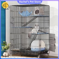 Cat Cage 4 Layer Large Space Pet Cage Foldable Sturdy Kulungan ng Pusa with Wheels