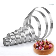 【CH*】 Circular Tart Ring French Dessert Stainless Steel Perforated Fruit Pie Cake Ring