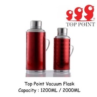 TOP POINT Traditional Glass Vacuum Flask Red 1.2L/2L / Thermos Merah / Thermal Flask Merah / Termos 
