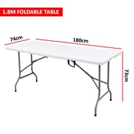 CAMPING ZONE 5/6FT Foldable Banquet Table Event / Camping / Hall / Buffet Outdoor Adjustable Height 