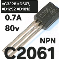 Transistor C2061 Npn 0.7A 80V Equation for 2Sc3228 C3228, 2Sd667, D667 2Sd1292, 2Sd1812 D1292 D1812