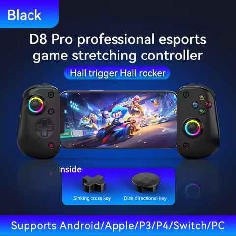 BSP D8 PRO RGB Tablet Controller Wireless Handle For Switch/IOS/Xbox/Steam Hall Effect Bluetooth Str