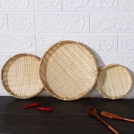 S HOT!! Bamboo Round Dustpan Small Snack Plate Candy Snack Melon Seed Plate Creative Household Round