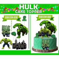 Hulk Cake and Cupcake toppers, ( machine cut, waterproof )