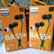 [ YM ACC ] Headset / Handsfree PHILIPS BASS+ AT 036 / AT-036 / AT036 Earphone Good Quality BASS