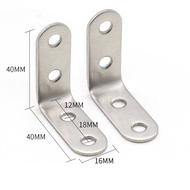 10pcs Siku Penyangga Rak Dinding Siku L Stainless Steel Bracket Ambalan Rak