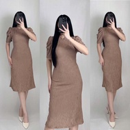 Fyang Casual Elegant Bark Crepe Dress for Women - Lingerie, Womenswear