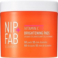 Nip + Fab Vitamin C Fix Brightening Pads for Face, Facial Pad with Anti-Aging Pomegranate and Coffee
