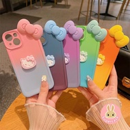 Cute HelloKitty Phone Casing For Realme 10 4G 10 Pro Plus 9 Pro Plus 5G 9 4G GT Neo 5 GT Neo 3 V25 Q5 5G Narzo 50 Pro 5G Barbie Bow Soft Case Gradient Soft TPU Silicone Back Cover