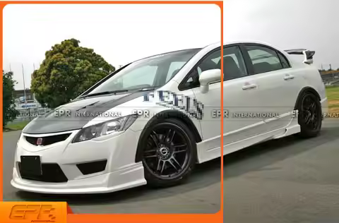 For Civic FD2 Feels Style Front Lip Bumper Splitter Lower Spoiler Parts